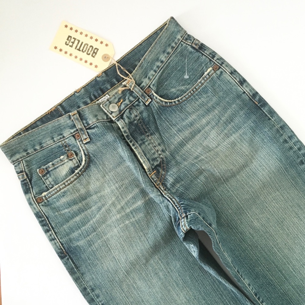 new โฎ๏ธ๏ธ OG Lucky Jeans #181 โฎ๏ธ๏ธ Bootleg Button Fly - Picture 8 of 13